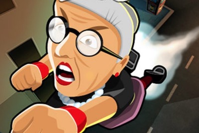 angry granny toss
